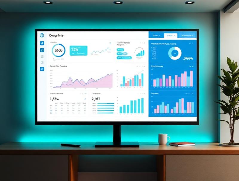 Marketing analytics dashboard showing business growth